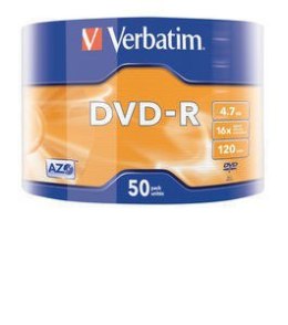 DVD-R VERBATIM 4.7 GB 16x Cake Box 50 szt.