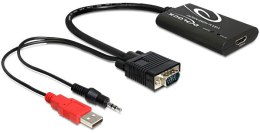 Adapter DELOCK VGA/Audio - HDMI Mini DisplayPort (wtyk) - VGA (gniazdo) 62408