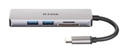 D-LINK USB-C 5-port USB 3.0 hub with HDMI and SD & microSD card reader