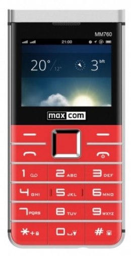 Telefon MAXCOM MM 760 Dual SIM Czerwony