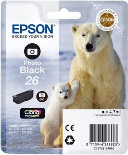 Wkład EPSON 26 Czarny fotograficzny C13T26114010