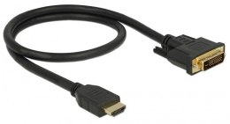 DELOCK Kabel HDMI - DVI 0.5m /s1x HDMI (wtyk) 1x DVI (wtyk)