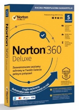 Norton 360 Delux 50GB PL 1 użytkownik, 5 urządzeń, 1 rok 21395105