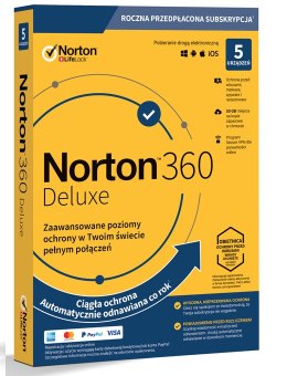 NORTONLIFELOCK 360 deluxe 50GB PL 1 user 5 device 12mo generic ret1 mm