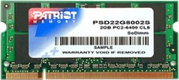 Pamięć PATRIOT SODIMM DDR2 2GB 800MHz 6CL 1.8V SINGLE