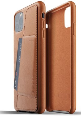 Mujjo Full Leather Wallet Case - etui skórzane do iPhone 11 Pro Max (brązowe)