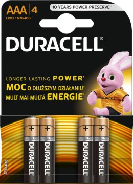 Baterie DURACELL Alkaliczna AAA (LR03, R03, 24A, MN2400, AM4, UM4, HP16) 4 szt. MN2400 (K4) Copper and Black