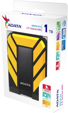 Dysk twardy ADATA HD710 Pro 1 TB Żółto-czarny AHD710P-1TU31-CYL