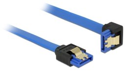 Kabel DELOCK SATA III 6 Gb/s 30 cm kątowy prosto/dół Niebieski 85090