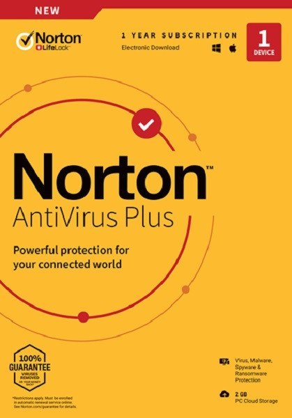 NORTONLIFELOCK ANTIVIRUS PLUS 2GB PL 1 User 1 Device 12MO Generic RET1 MM