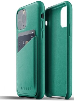 [NZ] Mujjo Full Leather Wallet Case - etui skórzane do iPhone 11 Pro (zielone)