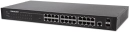 INTELLINET GIGA SWITCH 24X RJ45 + 2X SFP WEB-SMART VLAN QOS RACK 560917