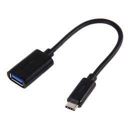 Adapter UNITEK Y-C476BK Czarny Y-C476BK USB Typ C męski - USB Typ A żeński