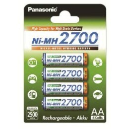 Baterie PANASONIC Niklowo-metalowo-wodorkowa AA (LR06, FR6, R6, 15A, MN1500, AM3, UM3, HP7) 2700mAh 4 szt. 154023