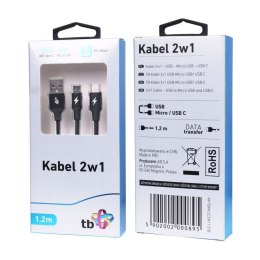 Kabel USB TB microUSB B 1.2