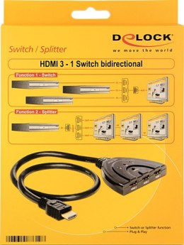 System AV DELOCK Przełącznik HDMI 3 - 1