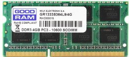 Pamięć GOODRAM SODIMM DDR3 4GB 1600MHz 11CL 1.35V