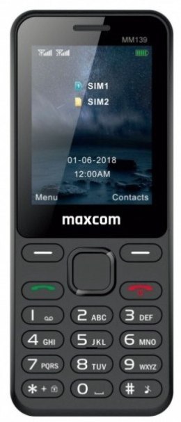 Telefon MAXCOM MM 139 Dual SIM Czarny