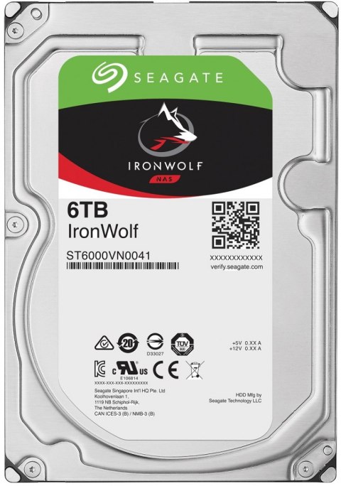 Dysk twardy SEAGATE IronWolf 6 TB 3.5" ST6000VN001