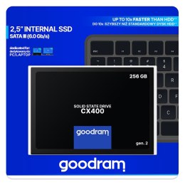 GOODRAM CX400 gen. 2 2.5″ 256 GB SATA III (6 Gb/s) 550MB/s 480MS/s