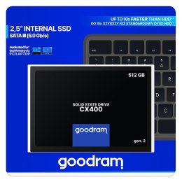 GOODRAM CX400 gen. 2 2.5″ 512 GB SATA III (6 Gb/s) 550MB/s 500MS/s