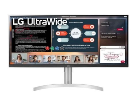 Monitor LG 34" 2560 x 1080 34WN650-W Biały