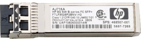 Przełącznik Fibre Channel HP 8Gb Shortwave B-series Fibre Channel 1 Pack SFP+ Transceiver AJ716B