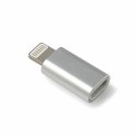 Adapter REVERSE Micro/Lightning srebrny