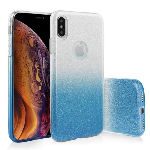 Etui GLITTER do Huawei MATE 20 srebrno niebieski