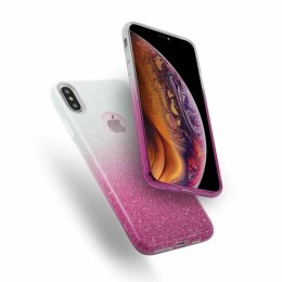 Etui GLITTER do Huawei MATE 20 srebrno różowy