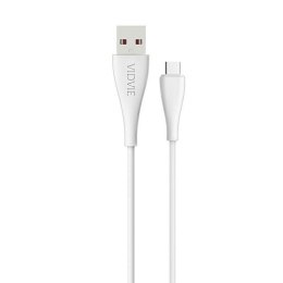 Kabel VIDVIE CB440 USB/Type C 2.4A, 30cm biały