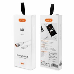 Kabel VIDVIE CB442 USB/Lightning 2.4A, 1m biały