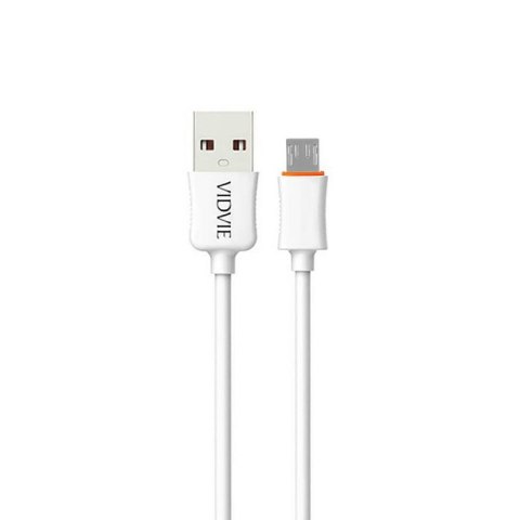 Kabel VIDVIE CB443-2 USB/Micro 2.4A, 2m biały