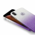 Etui GLITTER do Huawei NOVA 4 srebrno fioletowy