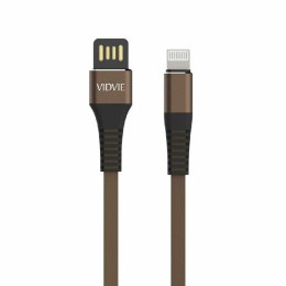 Kabel VIDVIE CB439 USB/Lightning 2.4A, 1m brąz