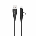 Kabel VIDVIE CB415 USB/Micro + Lightning 2.1A, 1m czarny